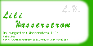 lili wasserstrom business card